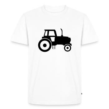 tracteur - T-shirt Premium bio Homme - blanc - Devant - Nico (187cm)