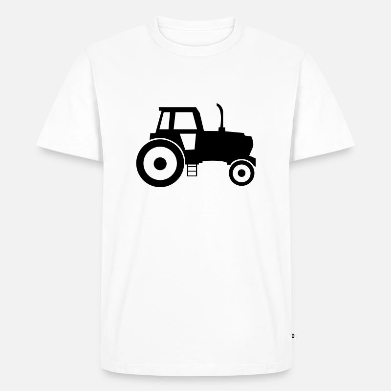 traktor - Männer Premium Bio T-Shirt - Weiß