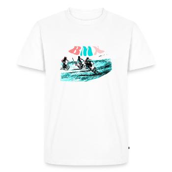 bmx - T-shirt Premium bio Homme - blanc - Devant - Nico (187cm)