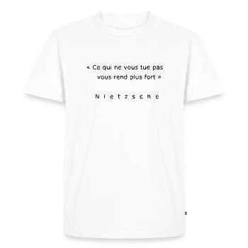 Nietzsche - T-shirt Premium bio Homme - blanc - Devant - Nico (187cm)