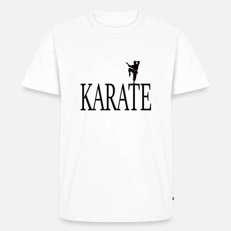Karate - Männer Premium Bio T-Shirt - Weiß