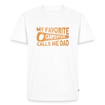 Charpentier préféré Père Charpentier Père - T-shirt Premium bio Homme - blanc - Devant - Nico (187cm)