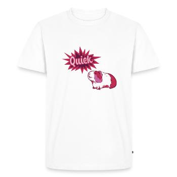 quiek,guinea pig,pink,pink - Men's Premium Organic T-Shirt - white - Front - Nico (187cm)