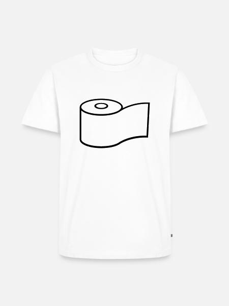 Logo Papier toaletowy Roll Design - Ekologiczna koszulka męska Premium - biały