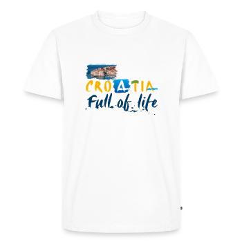 Croatie Croate Hrvatska Croatie Croates Croates Croates - T-shirt Premium bio Homme - blanc - Devant - Nico (187cm)