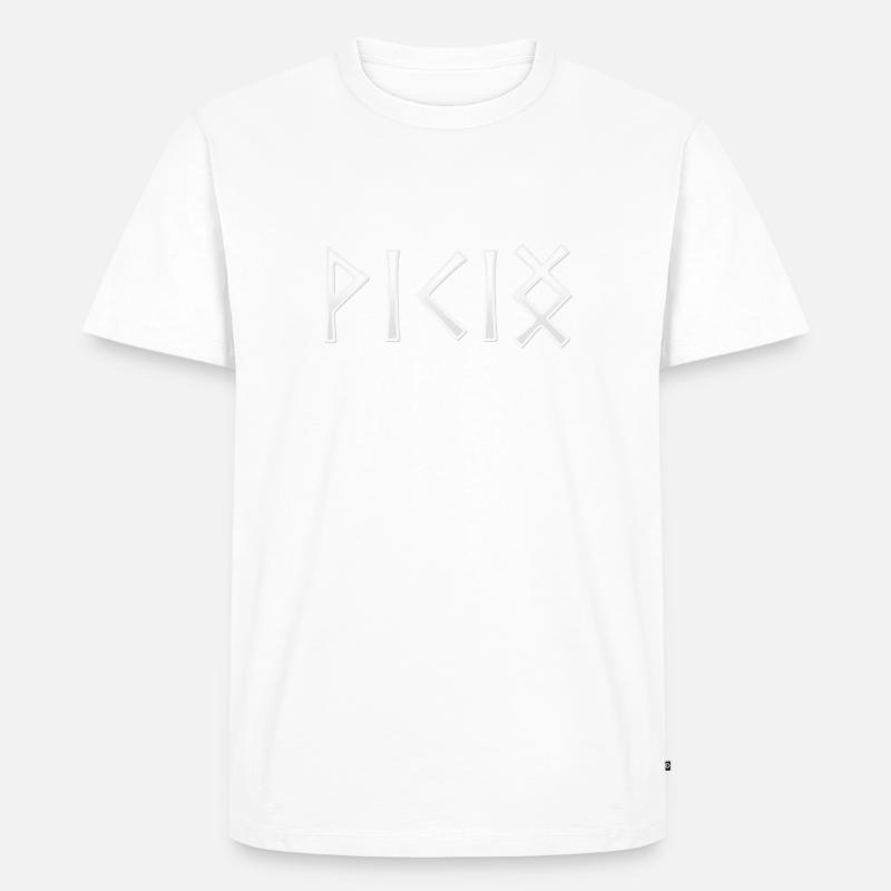 Viking - in runic script - Men's Premium Organic T-Shirt - white