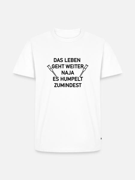 Das leben geht weiter - Männer Premium Bio T-Shirt - Weiß