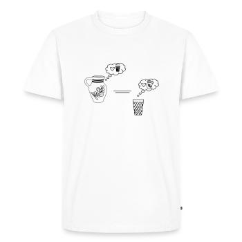 Bembel Thought Bubble - Men's Premium Organic T-Shirt - white - Front - Nico (187cm)