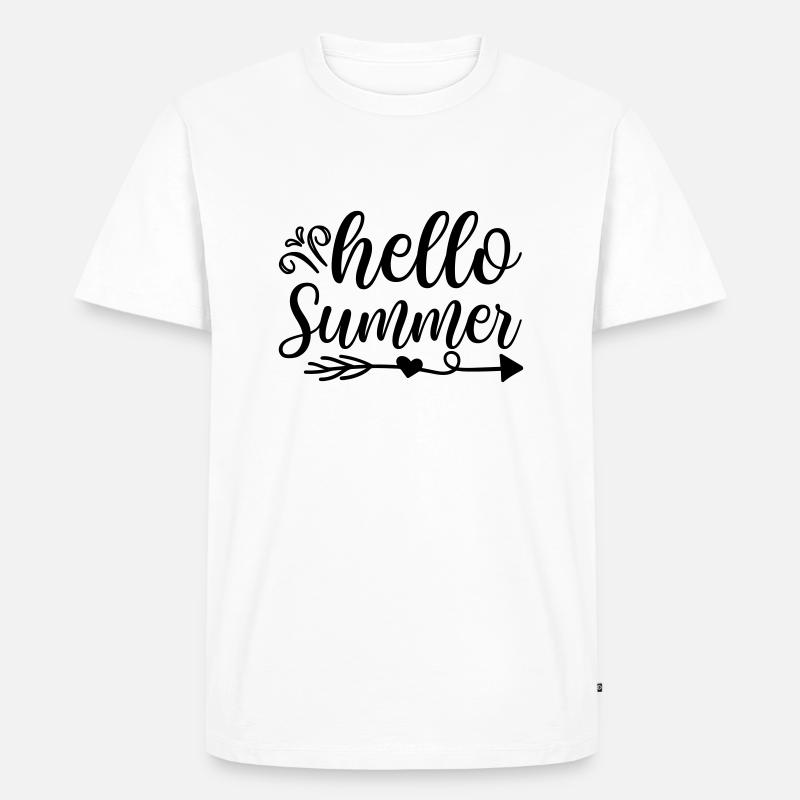 11 hello summer - Männer Premium Bio T-Shirt - Weiß