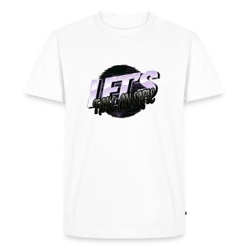 present present idea dino bike moon gift funny gym - Men's Premium Organic T-Shirt - white - Front - Nico (187cm)