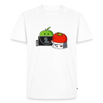 Tomatoes cure apple - Men's Premium Organic T-Shirt - white - Front - Nico (187cm)