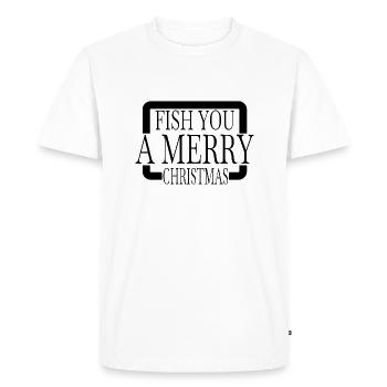 Drôles de dictons canne à pêche dork santa cool Bahamas - T-shirt Premium bio Homme - blanc - Devant - Nico (187cm)