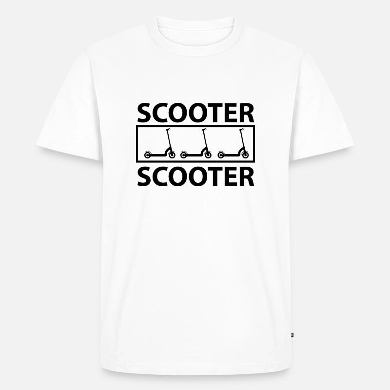E-Scooter E-Roller Scooter - T-shirt Premium bio Homme - blanc