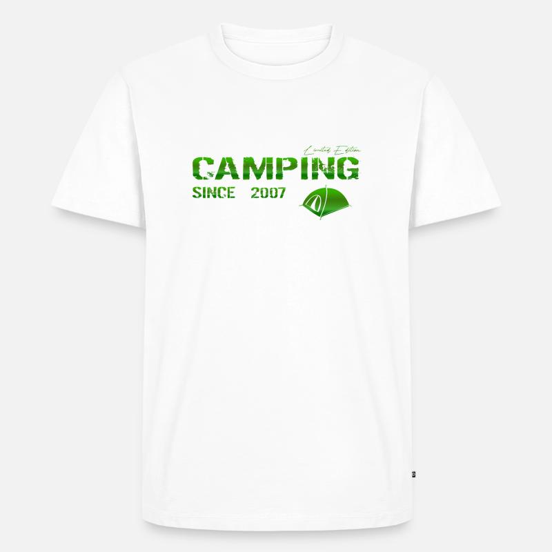 Camping 2007 Geschenk - Männer Premium Bio T-Shirt - Weiß