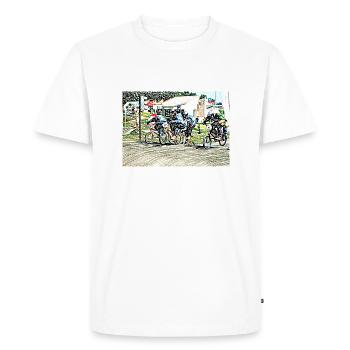 bmx - T-shirt Premium bio Homme - blanc - Devant - Nico (187cm)