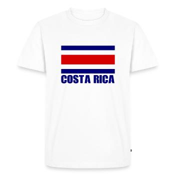 Drapeau du Costa Rica - T-shirt Premium bio Homme - blanc - Devant - Nico (187cm)