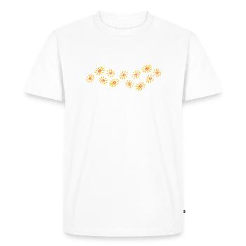 Sunflowers logo - Men's Premium Organic T-Shirt - white - Front - Nico (187cm)