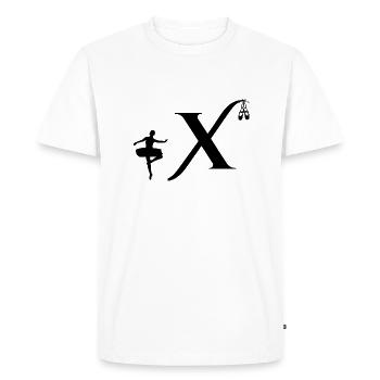 Lettre x ballerine - T-shirt Premium bio Homme - blanc - Devant - Nico (187cm)