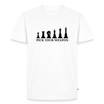 Chess pick your weapon black - Men's Premium Organic T-Shirt - white - Front - Nico (187cm)