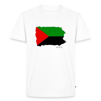 MARTINIQUE TORN FLAG M.972 (Black) - T-shirt Premium bio Homme - blanc - Devant - Nico (187cm)