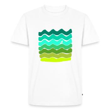 Graphismes de bateaux et de mer - T-shirt Premium bio Homme - blanc - Devant - Nico (187cm)