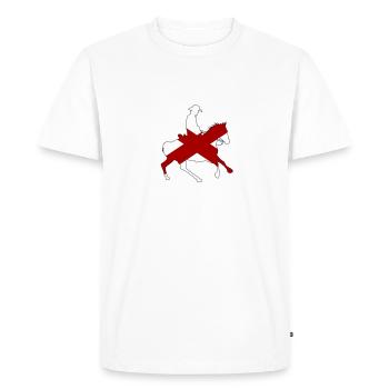 Alabama State Flag Cowboy - Men's Premium Organic T-Shirt - white - Front - Nico (187cm)