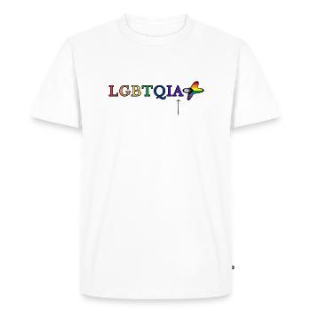LGBTQIA+ - T-shirt Premium bio Homme - blanc - Devant - Nico (187cm)