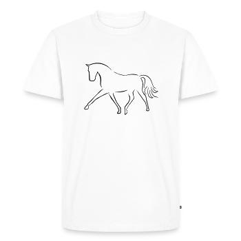 Cheval de dressage - T-shirt Premium bio Homme - blanc - Devant - Nico (187cm)
