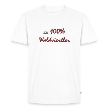 100% Waldviertler - T-shirt Premium bio Homme - blanc - Devant - Nico (187cm)