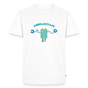 Hug me - Men's Premium Organic T-Shirt - white - Front - Nico (187cm)