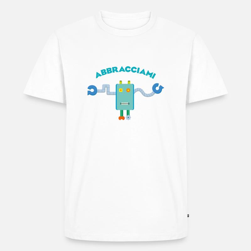 Umarme mich - Männer Premium Bio T-Shirt - Weiß