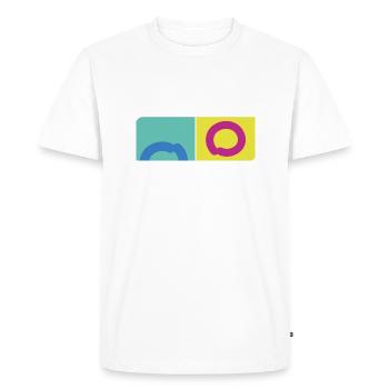Shapes: Circle and Rectangle - Men's Premium Organic T-Shirt - white - Front - Nico (187cm)