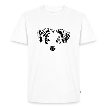 Berger australien minimal chien Aussie - T-shirt Premium bio Homme - blanc - Devant - Nico (187cm)