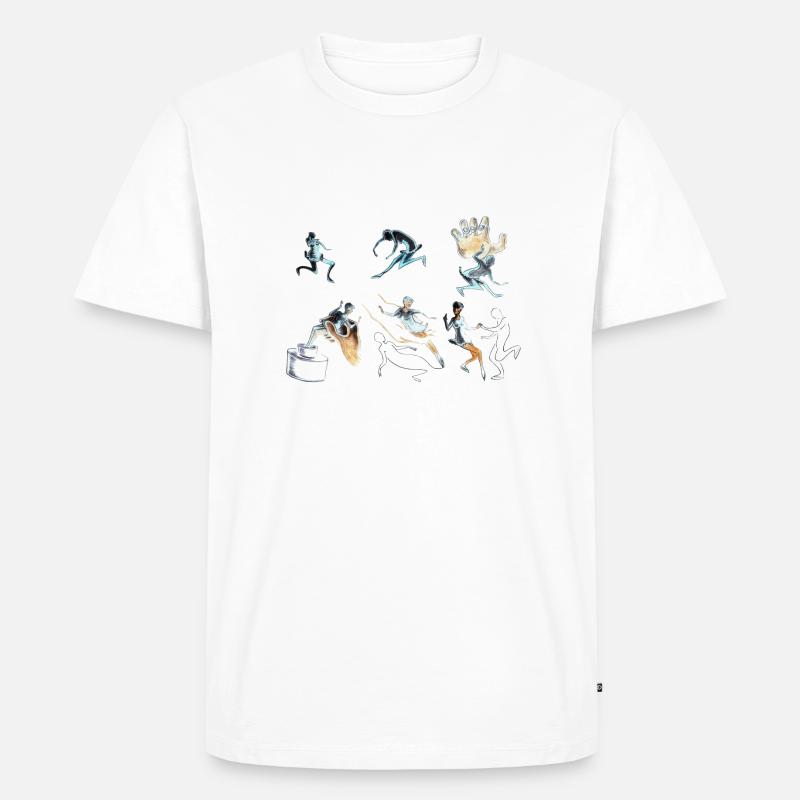 Eisläufer 1 - Männer Premium Bio T-Shirt - Weiß