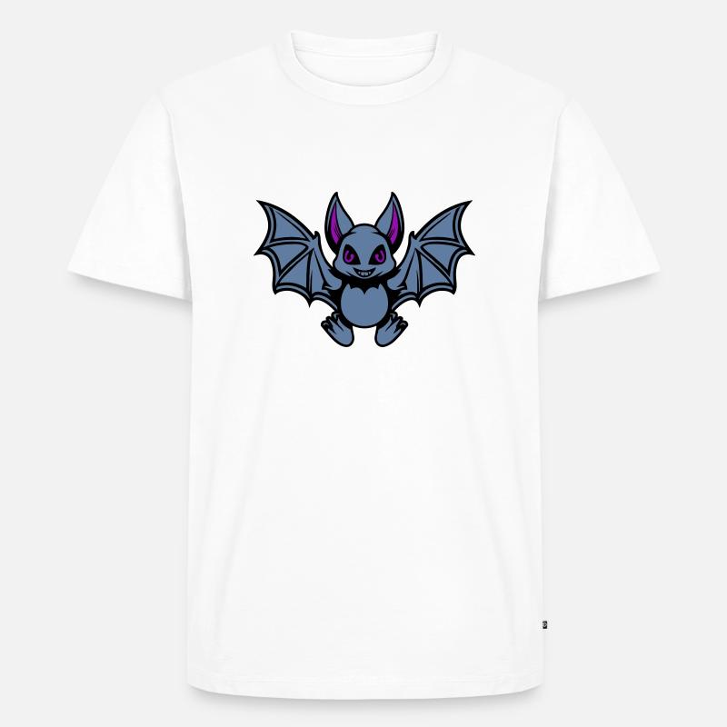 fledermaus comic - Männer Premium Bio T-Shirt - Weiß