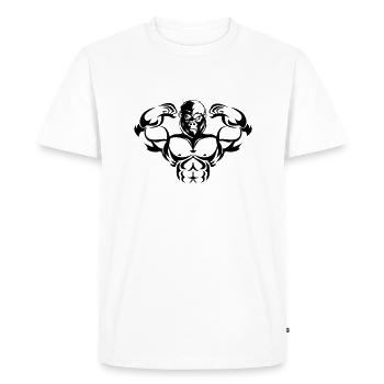 Gorille fort - T-shirt Premium bio Homme - blanc - Devant - Nico (187cm)
