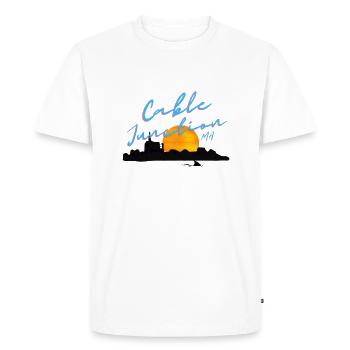 Cable Junction - Men's Premium Organic T-Shirt - white - Front - Nico (187cm)