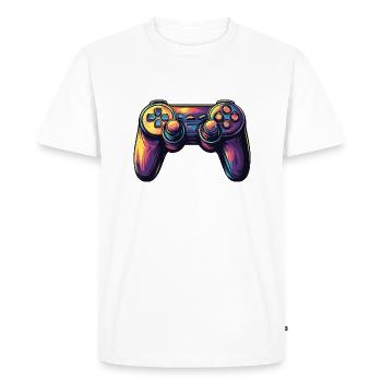 Manettes de jeux vidéo pour les joueurs - T-shirt Premium bio Homme - blanc - Devant - Nico (187cm)