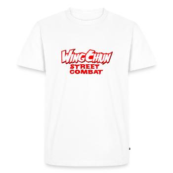 Street combat Wing Chun shirt - Men's Premium Organic T-Shirt - white - Front - Nico (187cm)