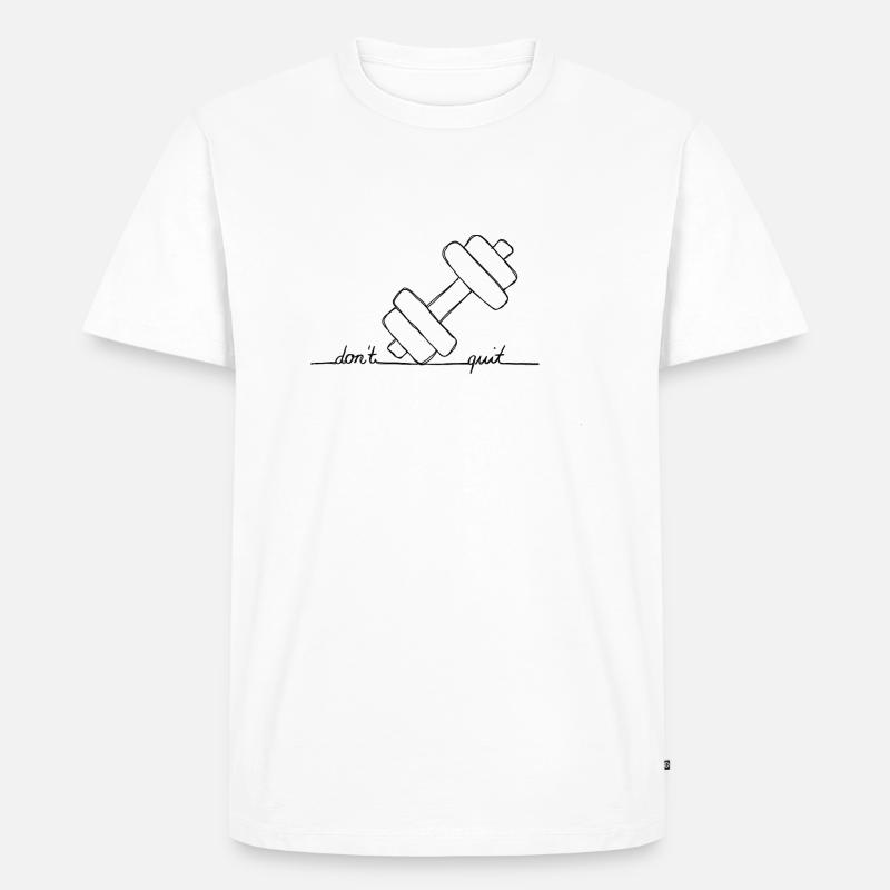 Don‘t quit - Männer Premium Bio T-Shirt - Weiß