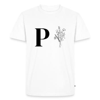 Minimalist flowers - Men's Premium Organic T-Shirt - white - Front - Nico (187cm)
