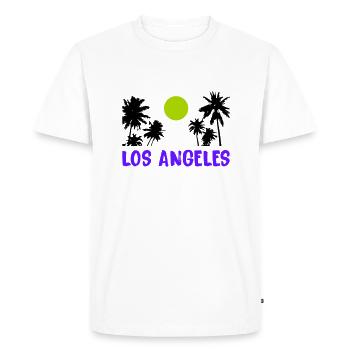 Los Angeles - T-shirt Premium bio Homme - blanc - Devant - Nico (187cm)