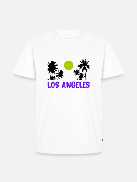 los angeles - Männer Premium Bio T-Shirt - Weiß