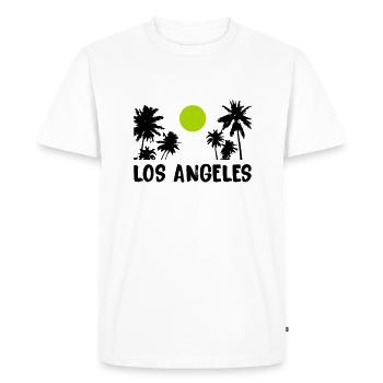 Los Angeles - T-shirt Premium bio Homme - blanc - Devant - Nico (187cm)