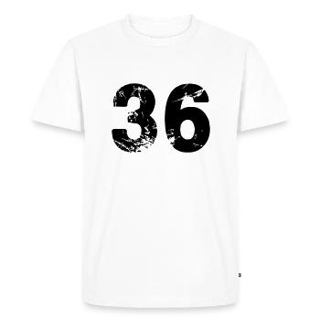 36 - T-shirt Premium bio Homme - blanc - Devant - Nico (187cm)
