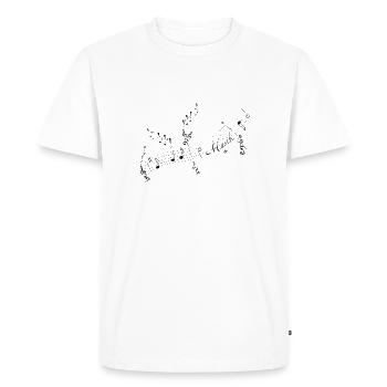 Notepad - T-shirt Premium bio Homme - blanc - Devant - Nico (187cm)