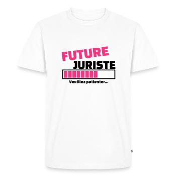 future juriste - T-shirt Premium bio Homme - blanc - Devant - Nico (187cm)