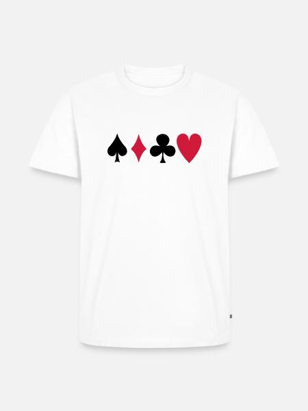 poker - Männer Premium Bio T-Shirt - Weiß