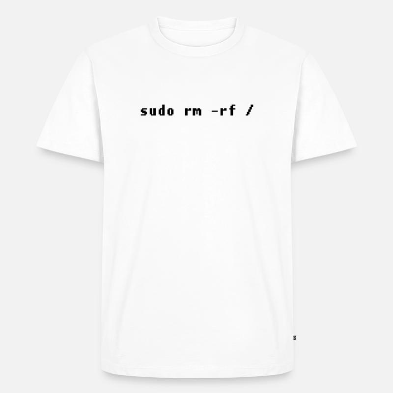 Conception drôle d'admin de Linux - T-shirt Premium bio Homme - blanc