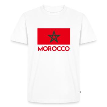 T shirt Morocco - T-shirt Premium bio Homme - blanc - Devant - Nico (187cm)